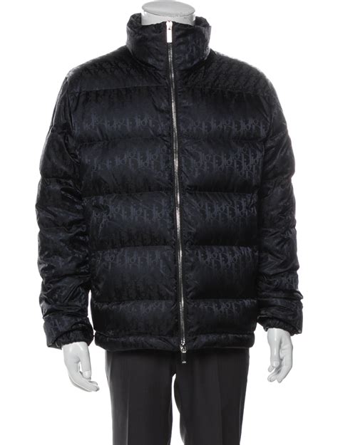 christian dior black puffer jacket|Dior oblique puffer jacket.